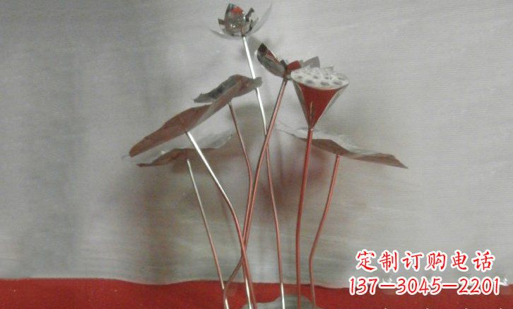 湖州不锈钢锻造的荷叶雕塑