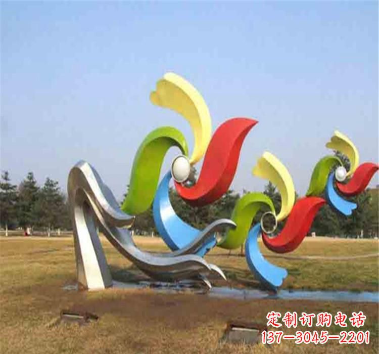 湖州不锈钢风车雕塑绚丽多彩的艺术精品