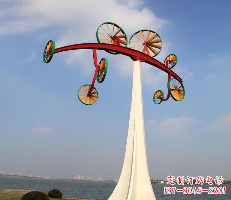 湖州不锈钢风车雕塑艺术美学的完美结合