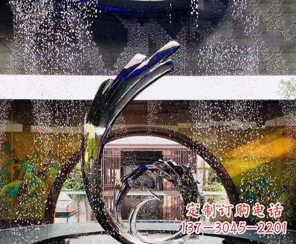 湖州凤凰雕塑优雅的不锈钢艺术