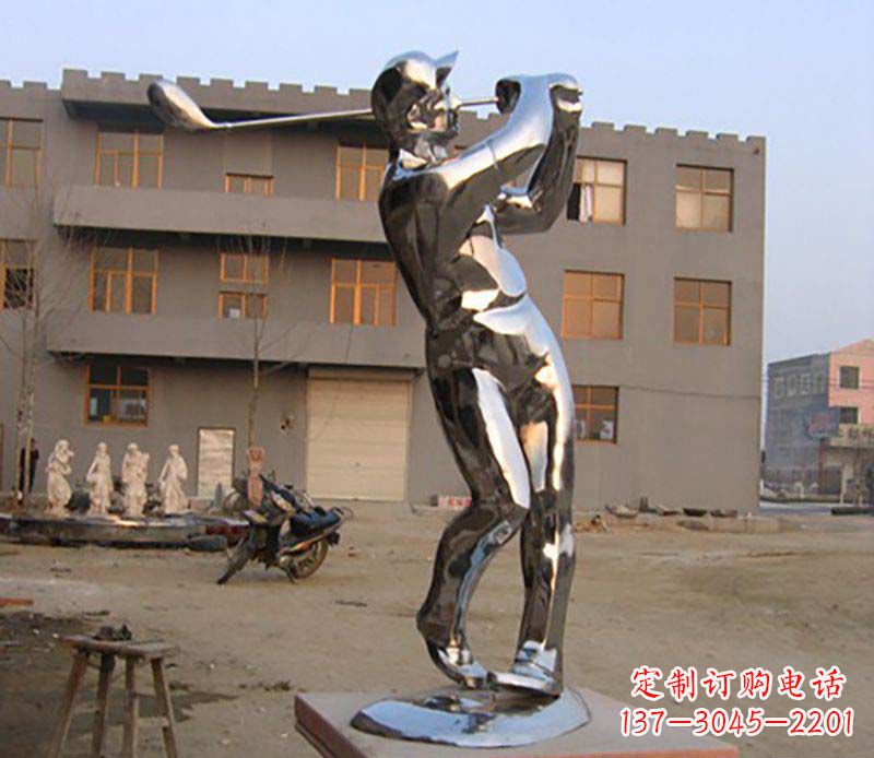 湖州高尔夫雕塑一种不锈钢制作的艺术品
