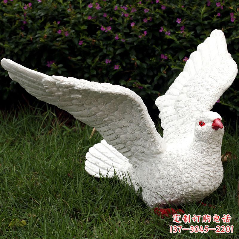 湖州不锈钢鸽子雕塑象征和平与美好