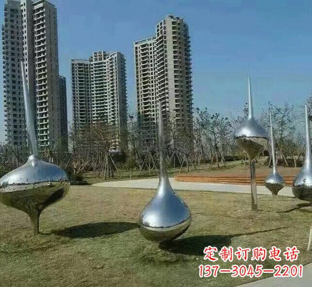 湖州不锈钢陀螺雕塑精美装饰公园环境