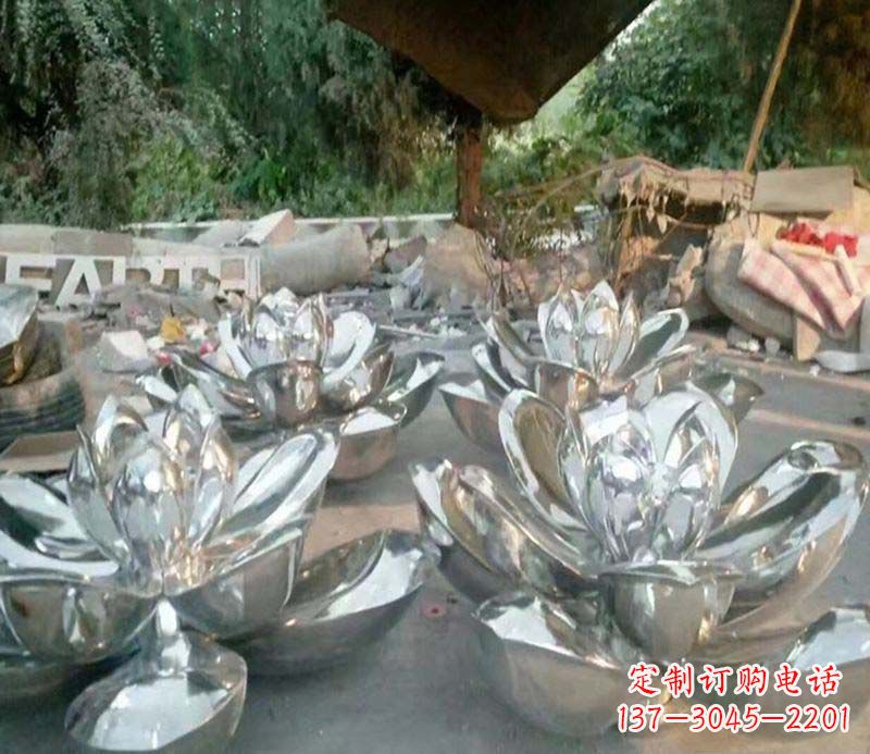 湖州不锈钢荷花雕塑给公园带来灿烂美景