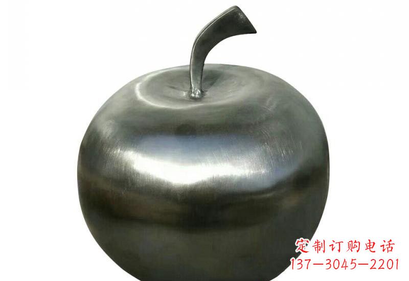 湖州不锈钢苹果雕塑精美的艺术之作