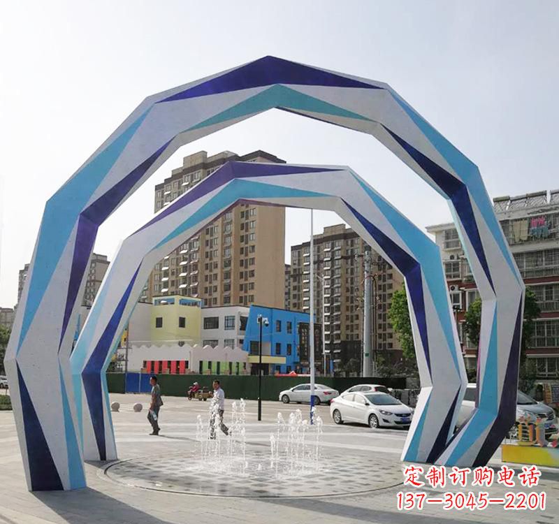 湖州不锈钢拱门雕塑令人惊叹的艺术品