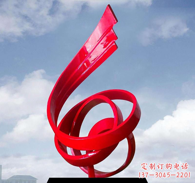 湖州美丽的飘带雕塑——城市的精灵