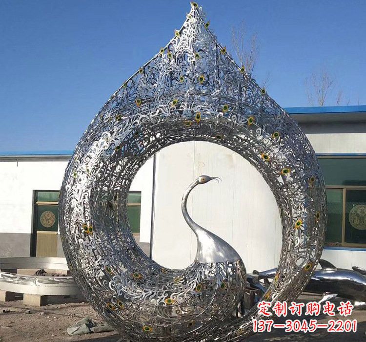 湖州优雅的不锈钢孔雀雕塑