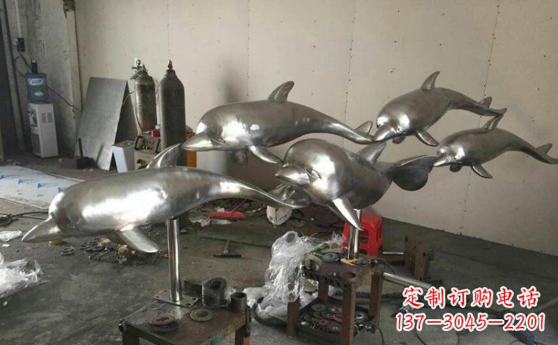 湖州不锈钢海豚雕塑
