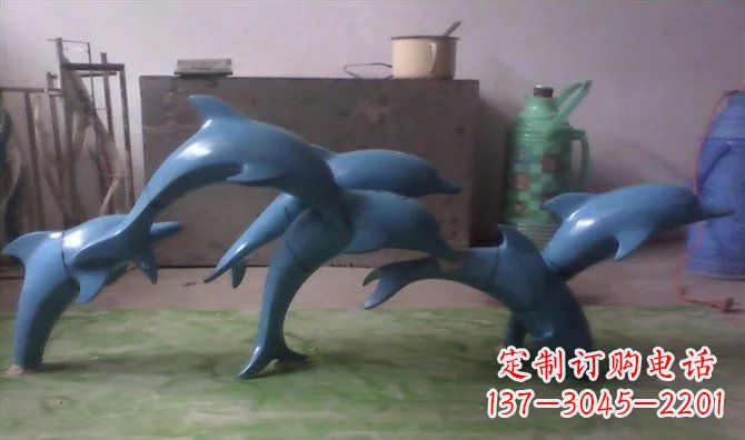 湖州不锈钢海豚雕塑精致的艺术品