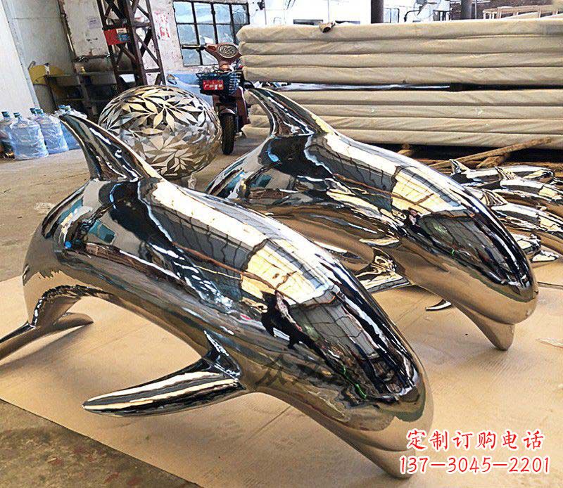 湖州不锈钢海豚雕塑传承美丽的海洋文化