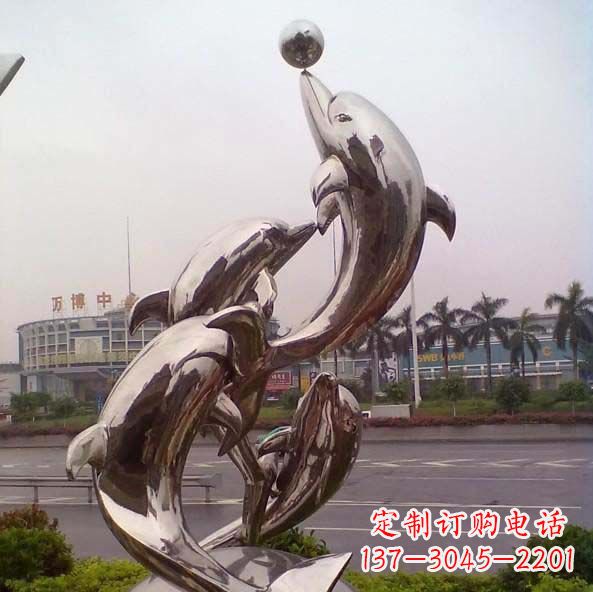 湖州不锈钢海豚雕塑艺术之美