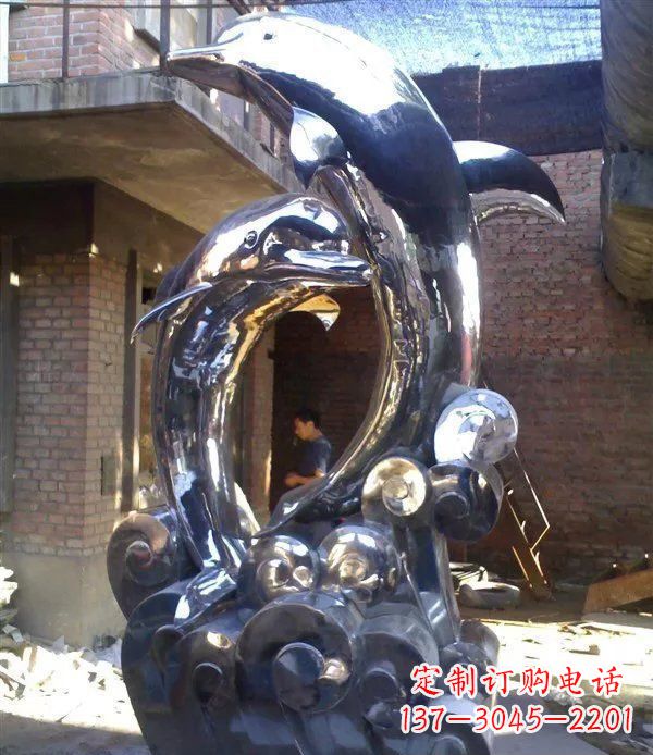 湖州不锈钢海豚美观动态的雕塑