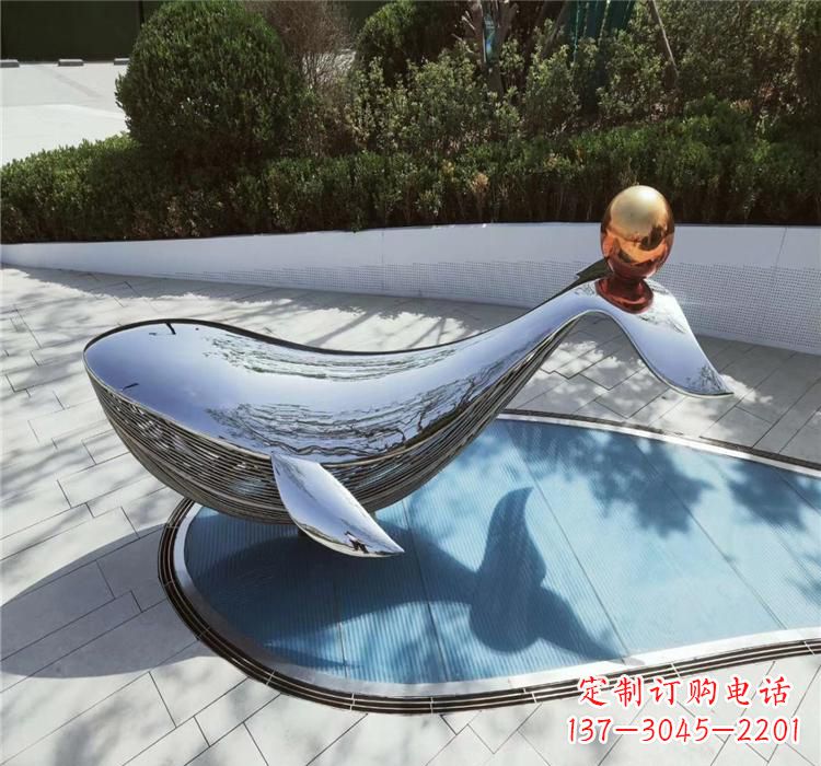 湖州不锈钢海豚精美的雕塑作品