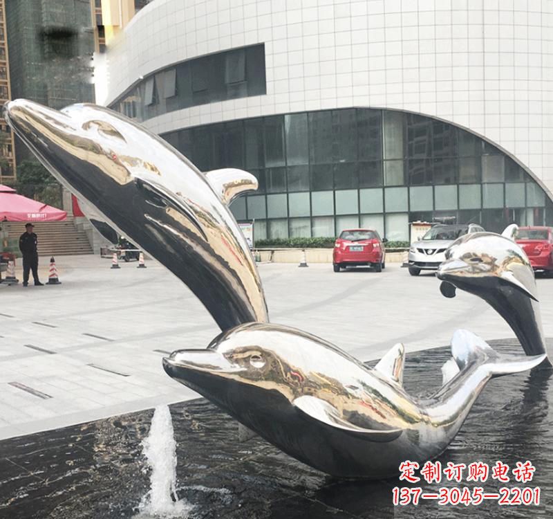 湖州不锈钢海豚雕塑艺术与美的结合