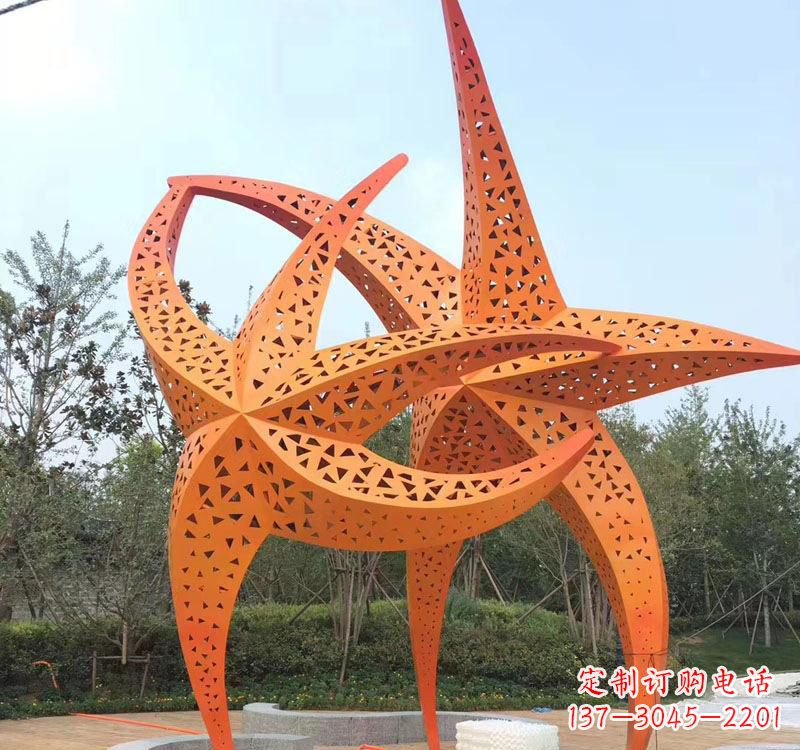 湖州不锈钢海星海洋动物雕塑——美丽的海洋艺术
