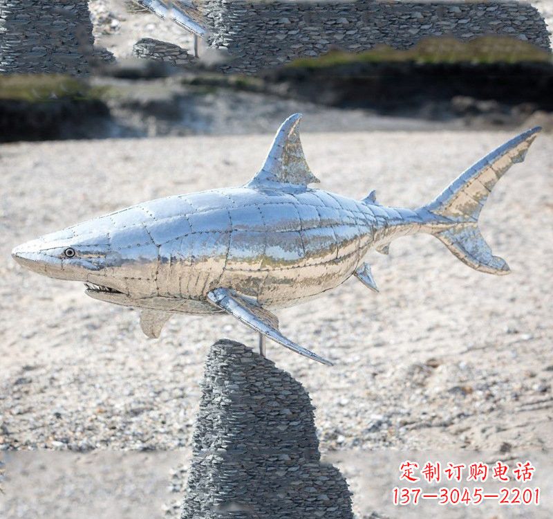 湖州不锈钢海洋公园鲨鱼雕塑