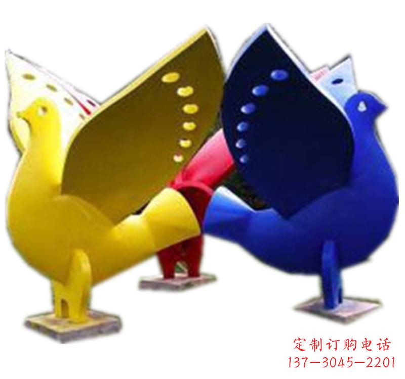 湖州不锈钢制作的和平鸽雕塑