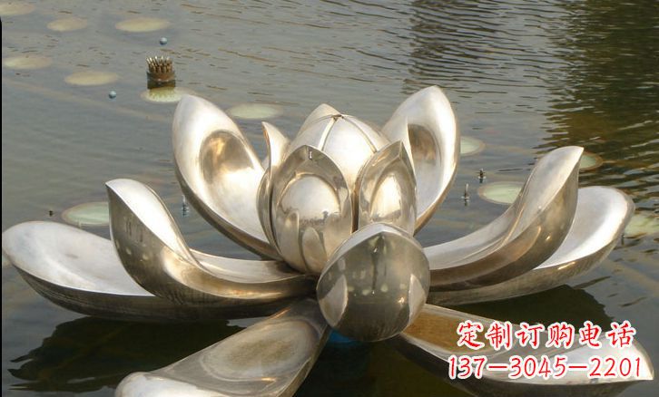 湖州不锈钢荷花雕塑艺术与自然的完美结合