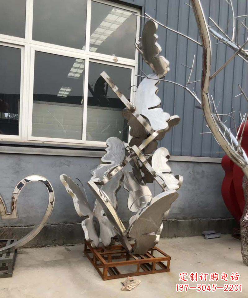 湖州蝴蝶之舞不锈钢雕塑精美绝伦
