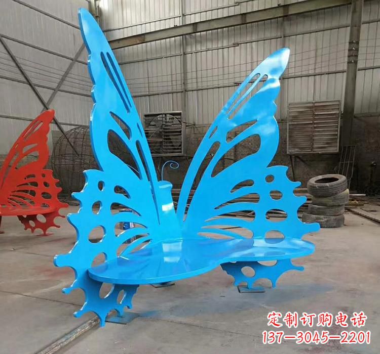 湖州不锈钢蝴蝶座椅雕塑艺术精品