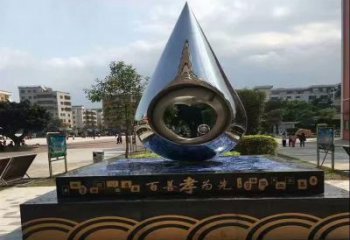 湖州不锈钢水滴雕塑——百善孝为先