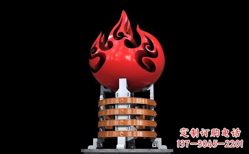 湖州不锈钢火炬雕塑传承奋进精神