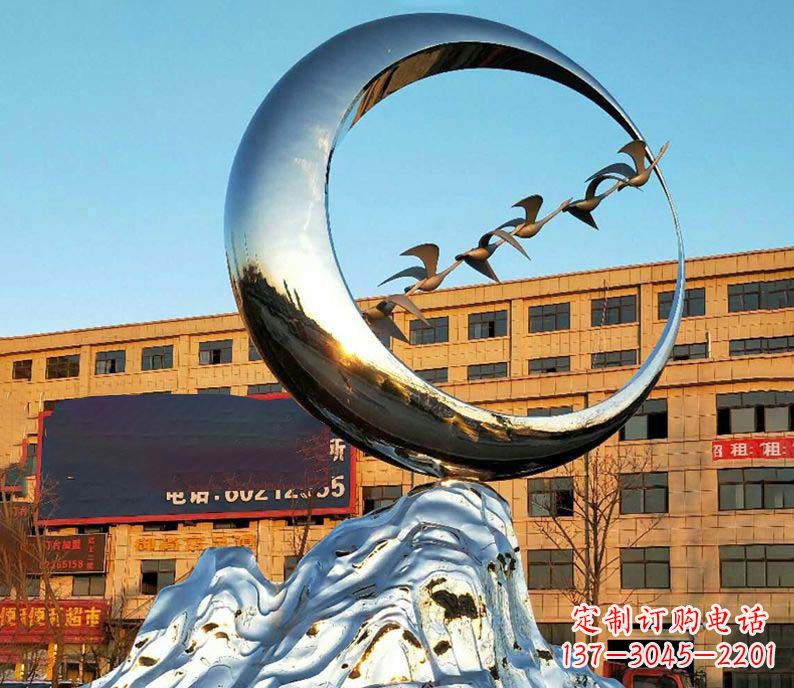 湖州雁雕塑不锈钢的艺术精灵