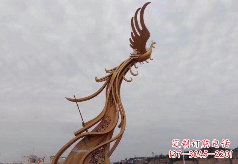 湖州不锈钢凤凰雕塑精致美观