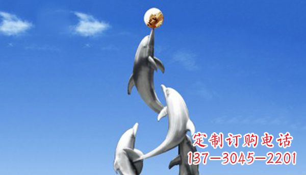 湖州不锈钢海豚雕塑——精美的海洋艺术