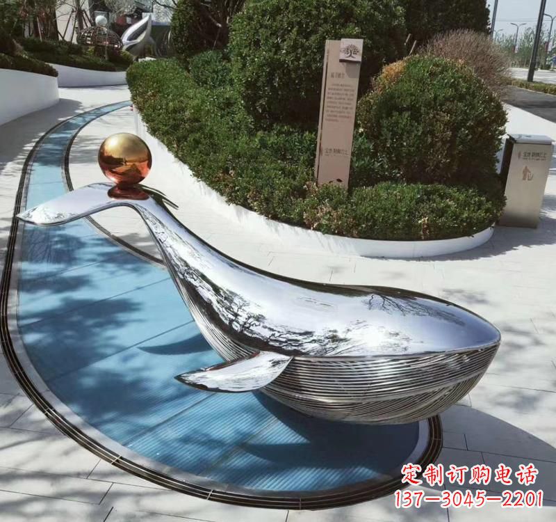 湖州精美不锈钢海豚雕塑
