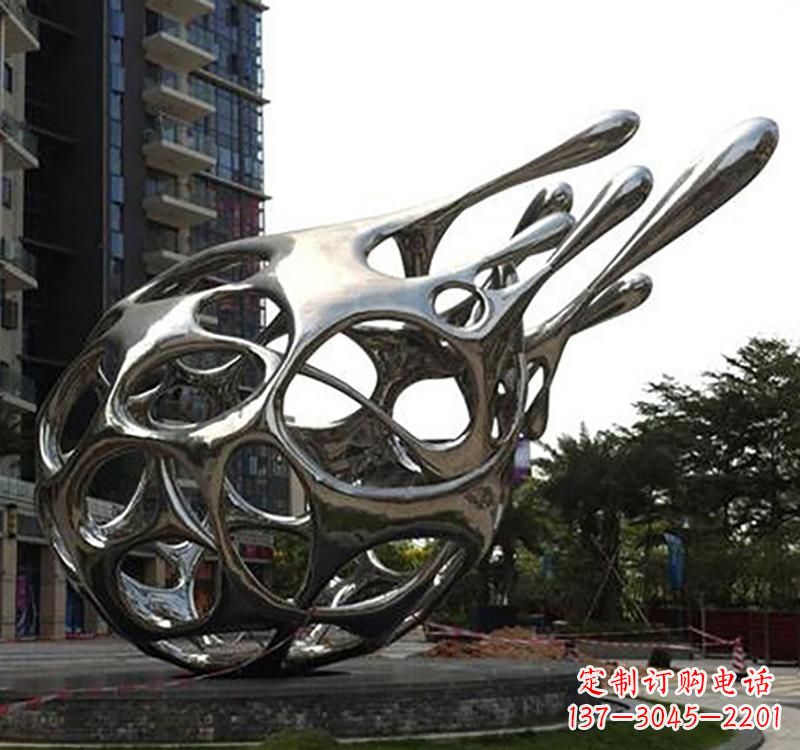 湖州不锈钢镜面火龙果雕塑精致的艺术瑰宝