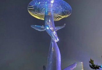 湖州不锈钢鲸鱼雕塑——传承着海洋的精灵魅力