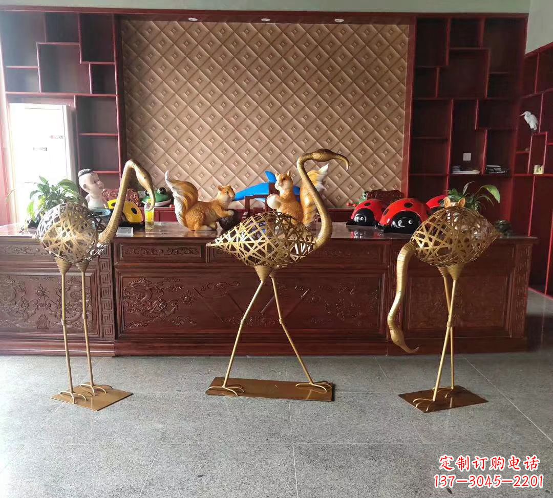 湖州不锈钢火烈鸟雕塑——熠熠生辉