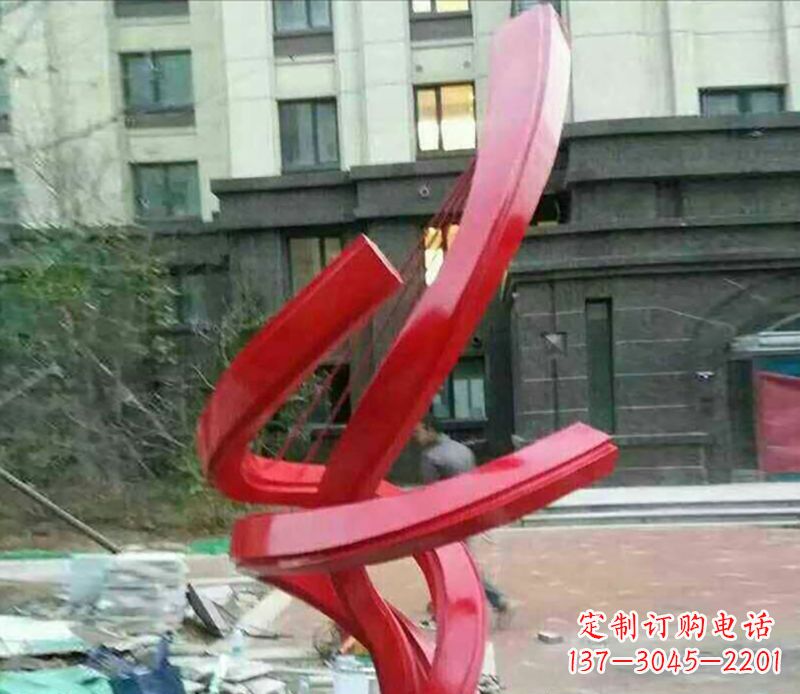 湖州不锈钢螺旋飘带雕塑