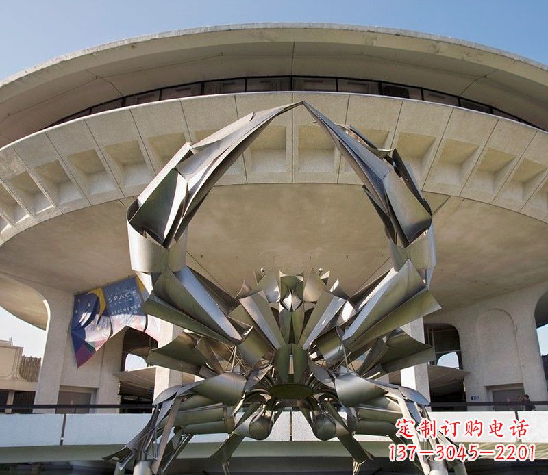 湖州不锈钢螃蟹雕塑美观耐候的户外装饰