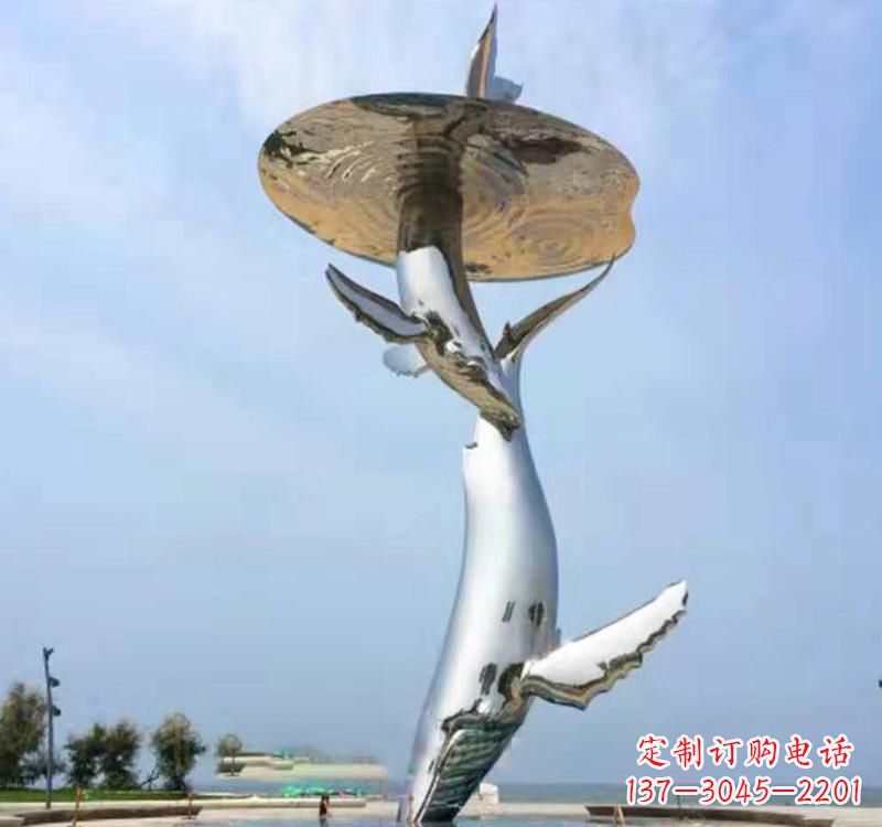 湖州不锈钢海豚雕塑精美的艺术品