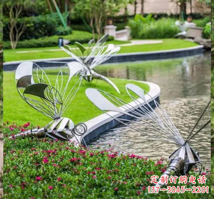 湖州不锈钢蜻蜓一件完美的动物雕塑