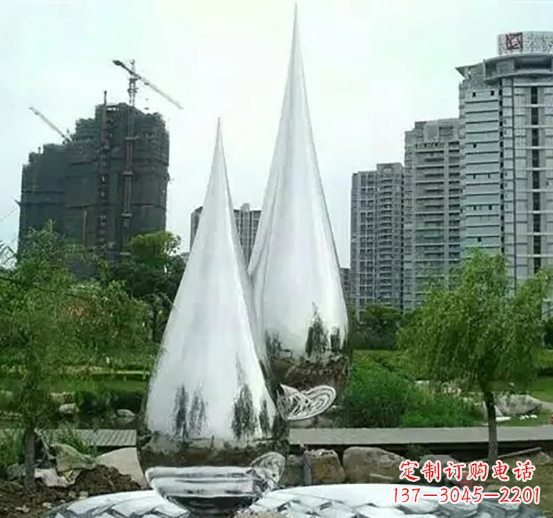 湖州不锈钢水滴拱门雕塑