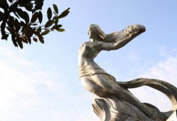 湖州女娲传承中华神话的不锈钢雕塑