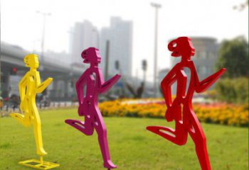 湖州勇敢奔跑的女性雕塑