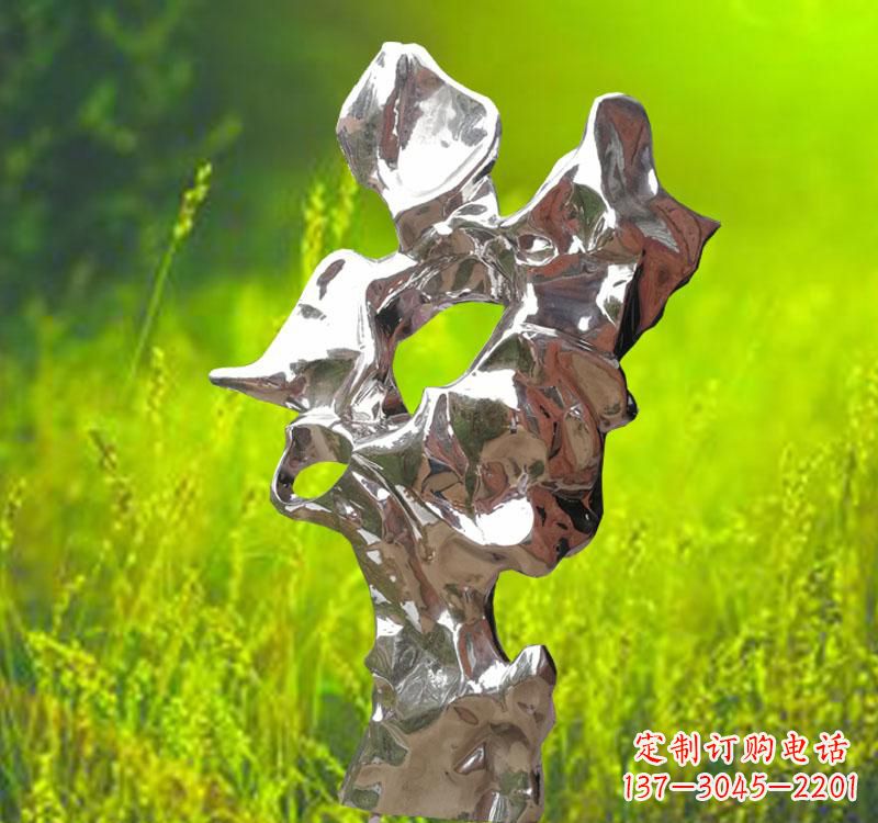 湖州太湖石雕塑精致的不锈钢艺术