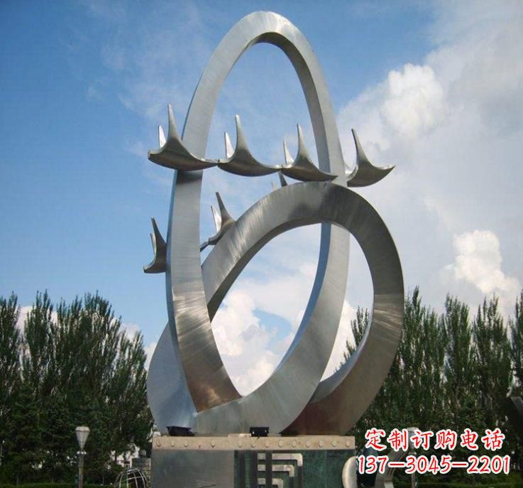 湖州大雁飞翔——不锈钢现代大雁雕塑