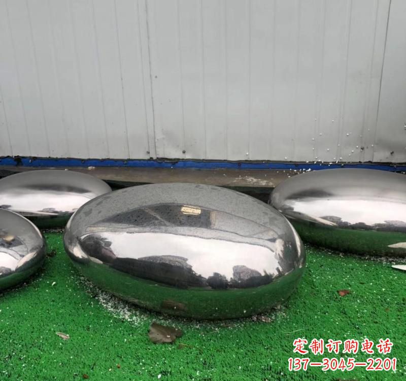 湖州不锈钢现代艺术鹅卵石雕塑