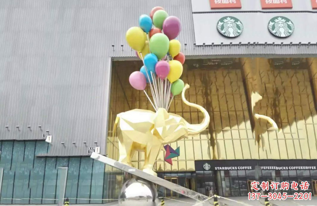 湖州小象踩球不锈钢雕塑的魅力