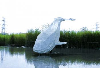 湖州精美的不锈钢鲸鱼雕塑