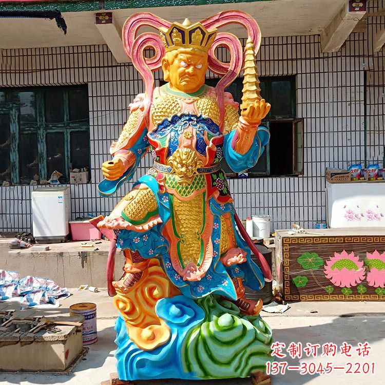 湖州玻璃钢托塔天王雕塑