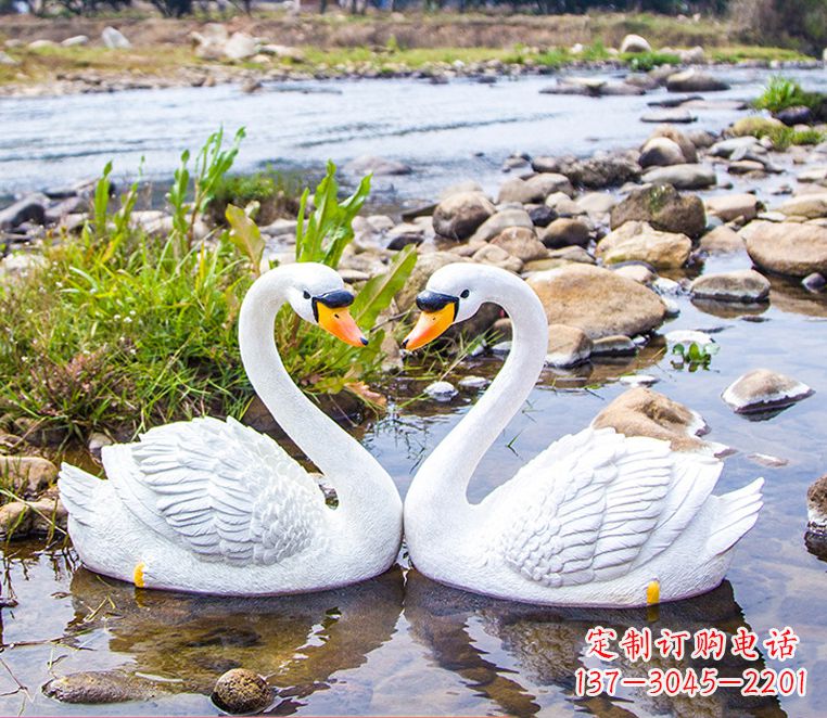 湖州“美丽的天鹅雕塑,点缀景观装饰”
