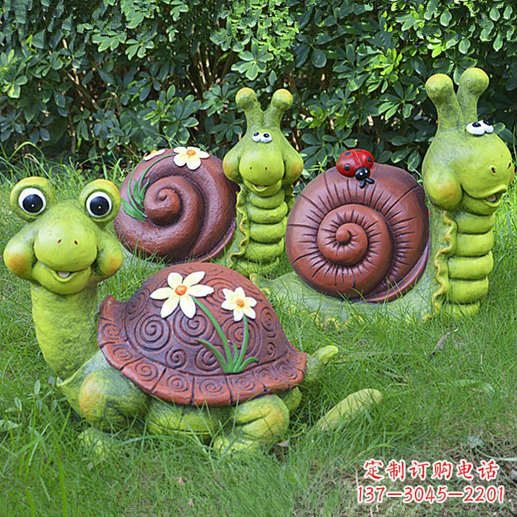 湖州蜗牛雕塑——精致的草坪小动物装点