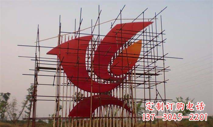 湖州城市和平鸽雕塑传递和平信息